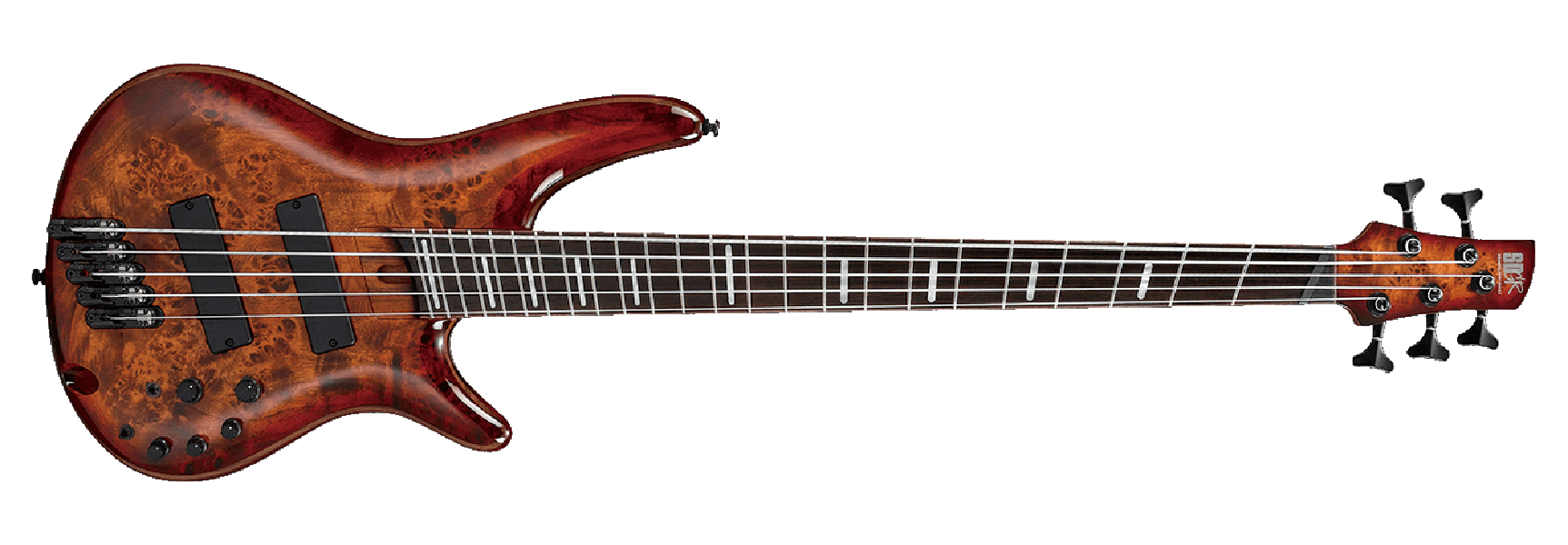 Ibanez Srms805 Btt Bass Workshop Multiscale Active - Brown Topaz Burst - Solid body electric bass - Variation 1