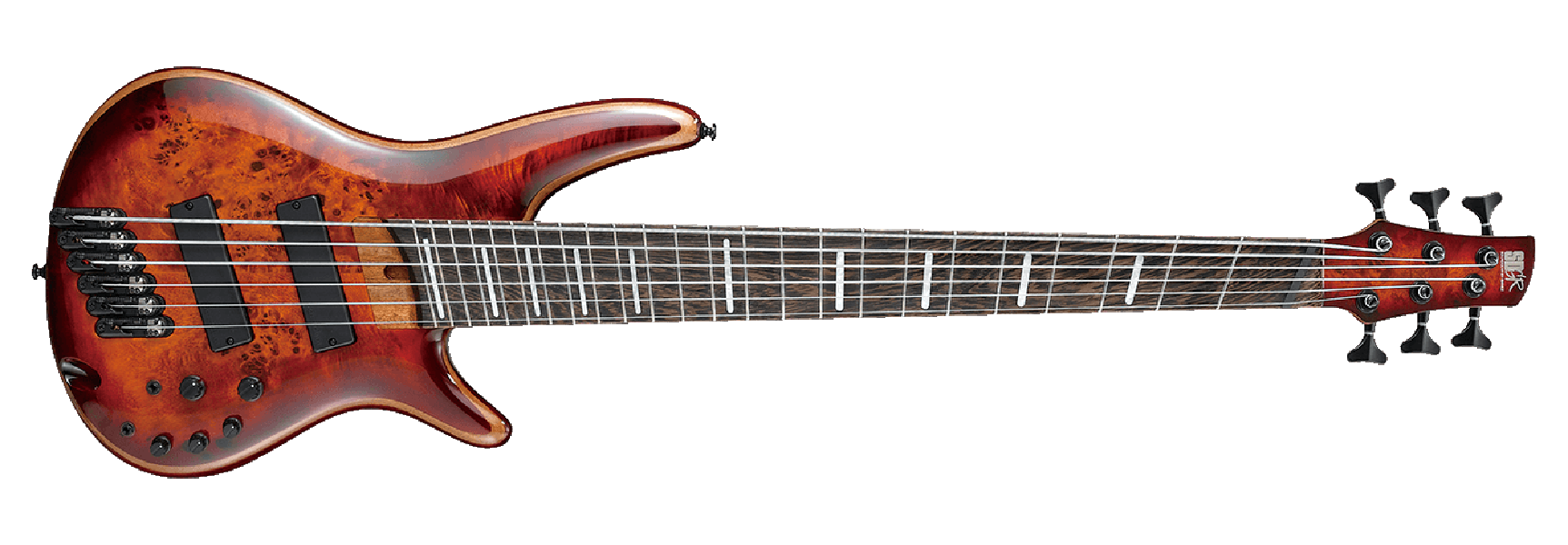 Ibanez Srms806 Btt Bass Workshop 6-cordes Multiscale Active - Brown Topaz Burst - Solid body electric bass - Variation 1