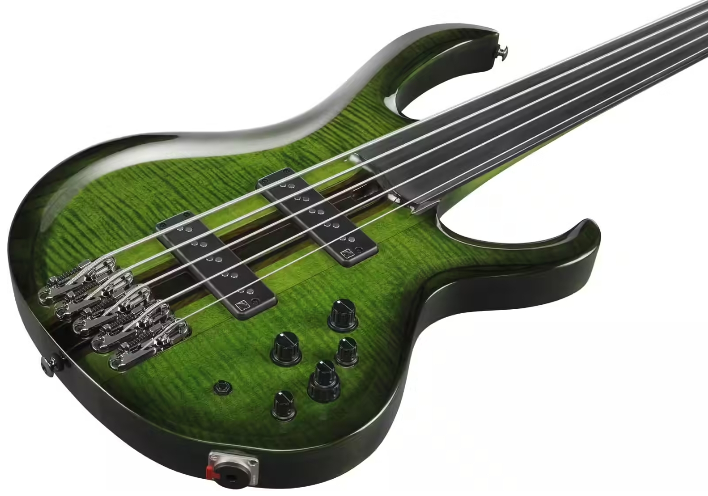 Ibanez Steve Di Giorgio Sdgb1 Dmt Signature Fretless 5c Active Ebo - Dark Moss Burst - Solid body electric bass - Variation 2
