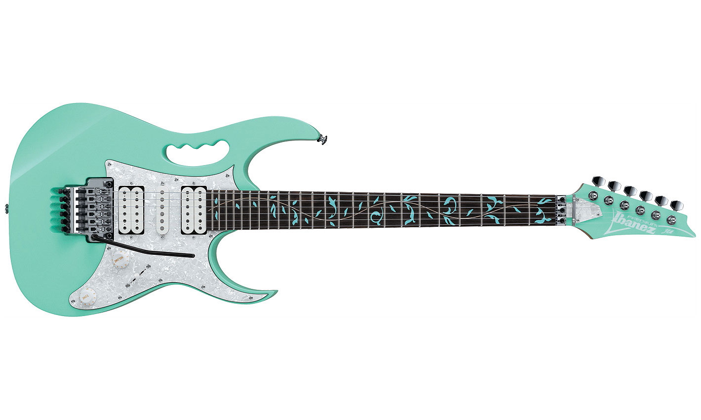 Ibanez Steve Vai Jem70v Sfg Premium Hsh Dimarzio Fr - Sea Foam Green - Str shape electric guitar - Variation 1