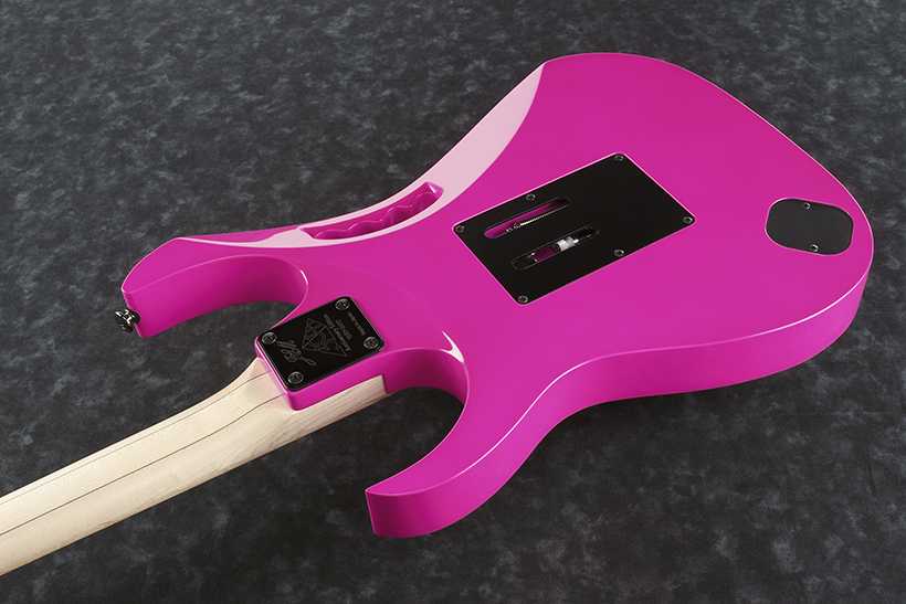 Ibanez Steve Vai Jem777 Sk Lh Gaucher Japon Signature Hsh Dimarzio Fr - Shocking Pink - Left-handed electric guitar - Variation 2
