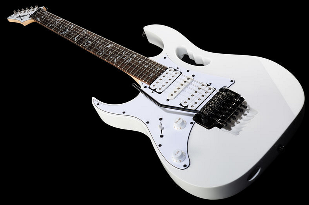 Ibanez Steve Vai Jemjrl Signature Gaucher Fr Hh Ja - White - Left-handed electric guitar - Variation 1