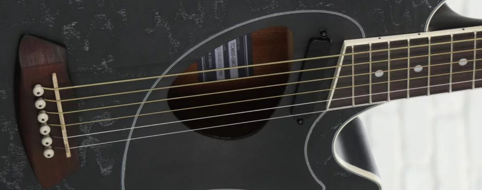 Ibanez Tcm50 Gbo Talman Cw Frene Sapele Pur - Galaxy Black - Electro acoustic guitar - Variation 2