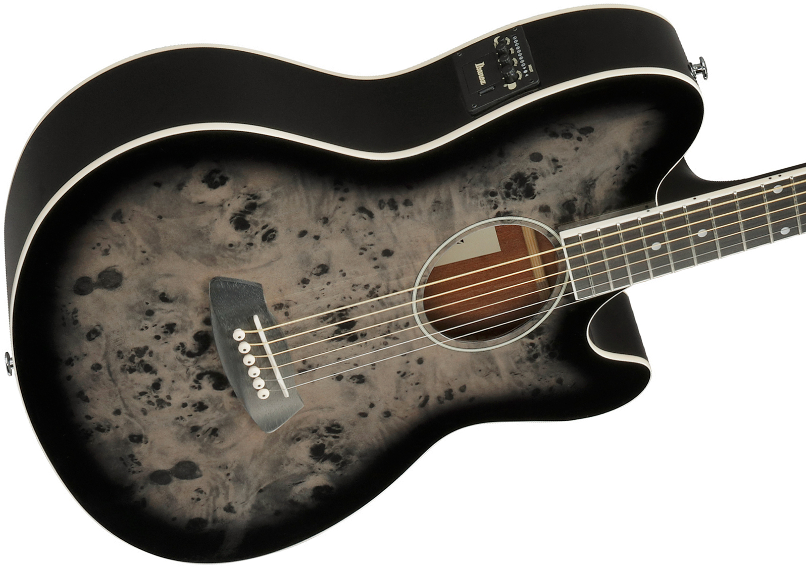 Ibanez Tcy10pa Bkb Talman Cw Tilleul Sapele Pur - Transparent Brown Black Burst - Folk guitar - Variation 2
