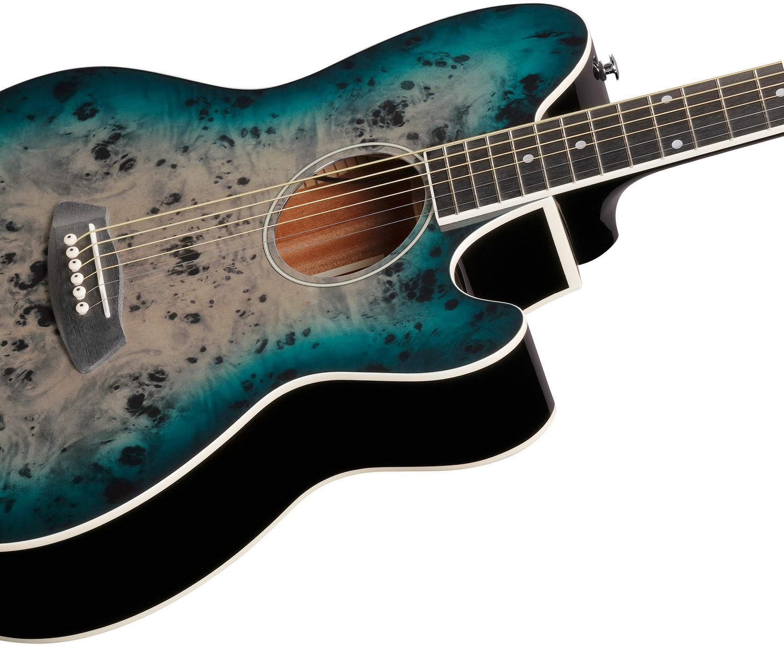 Ibanez Tcy10pa Cbs Talman Cw Tilleul Sapele Pur - Cosmic Blue Starburst - Folk guitar - Variation 2