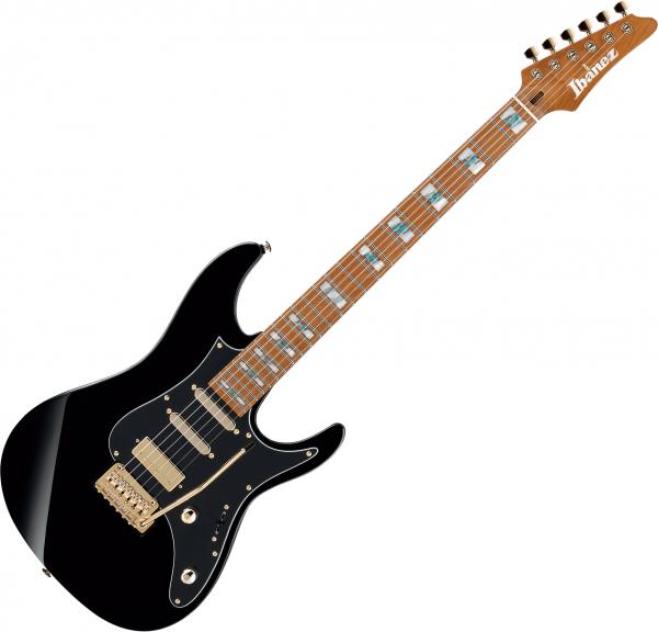 Solid body electric guitar Ibanez Tim Henson THBB10 BK Premium +Bag - black
