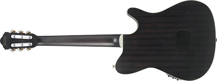 Ibanez Tim Henson Tod10n Tkf Ind Signature Lh Gaucher Epicea Sapele Rw - Transparent Black Flat - Classical guitar 4/4 size - Variation 1