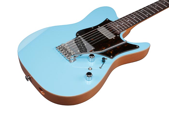 Ibanez Tom Quayle Tqms1 Ctb Jap Signature Smh Trem Rw - Celeste Blue - Tel shape electric guitar - Variation 2
