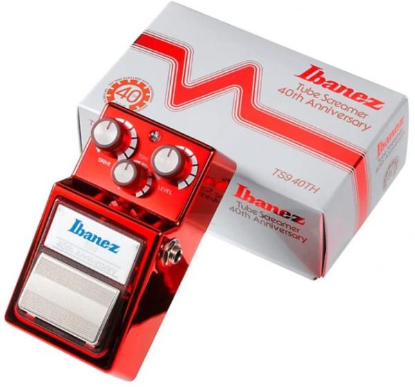 Overdrive, distortion & fuzz effect pedal Ibanez Tube Screamer TS940TH 40th Anniversary Ltd - Metallic Red