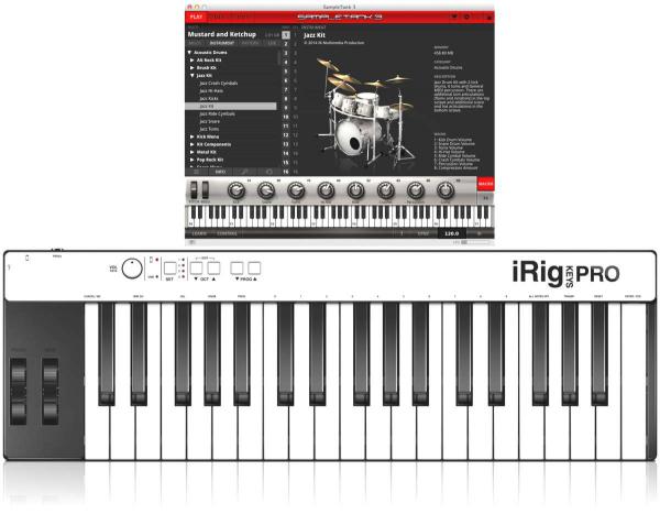 Controller-keyboard Ik multimedia iRig Key Pro + SampleTank 3 Bundle