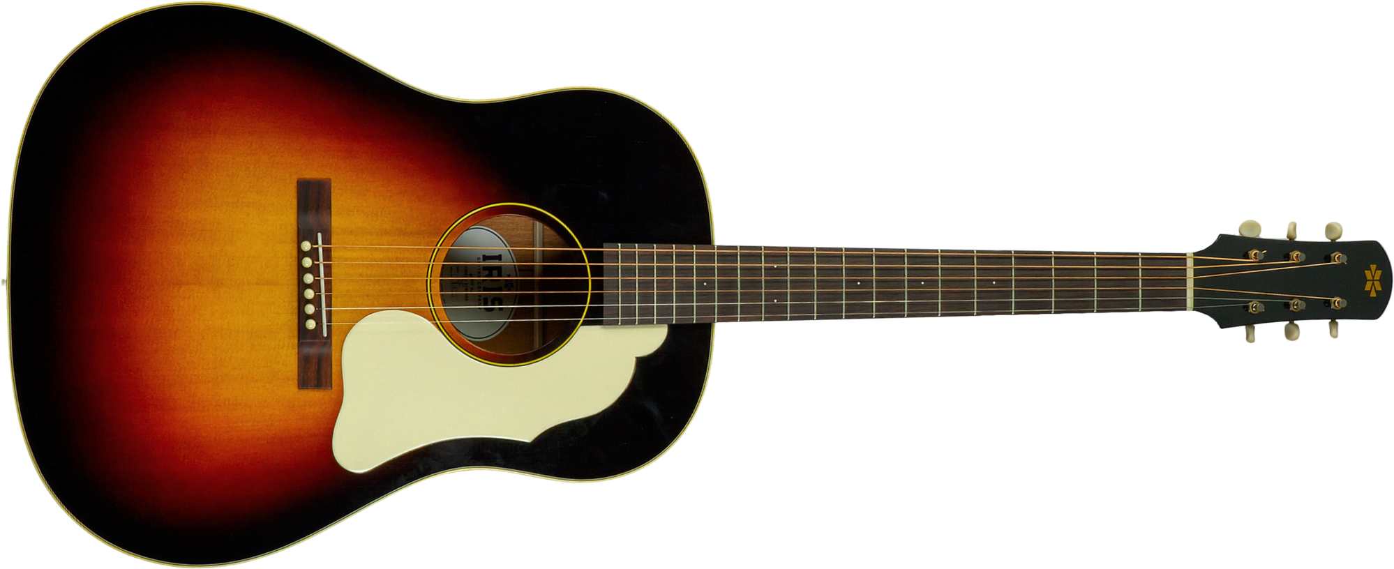 Iris Df Dreadnought Epicea Acajou Rw #1435 - Relic Tobacco Burst - Folk guitar - Main picture