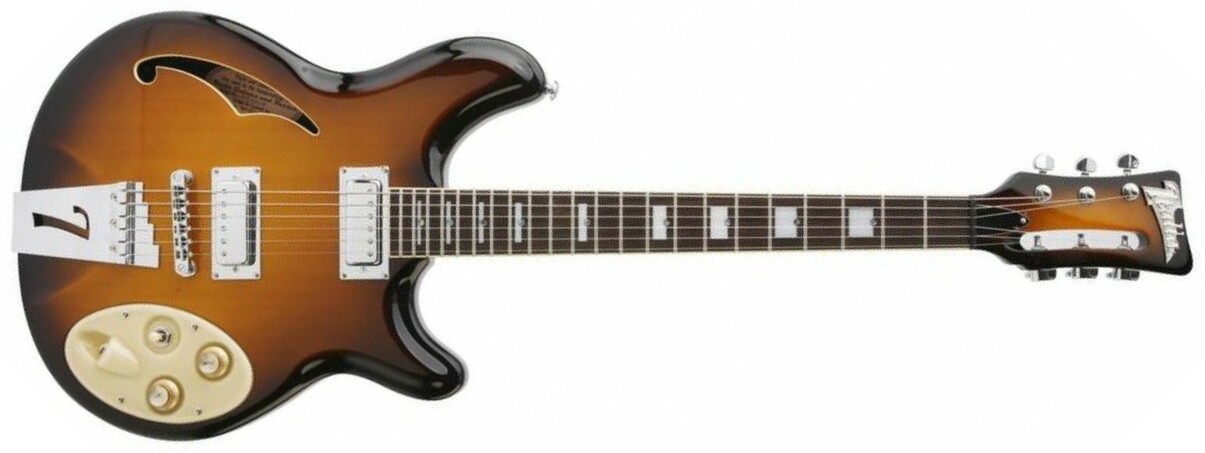 Italia Rimini 6 - 2 Tone Sunburst - Semi-hollow electric guitar - Main picture