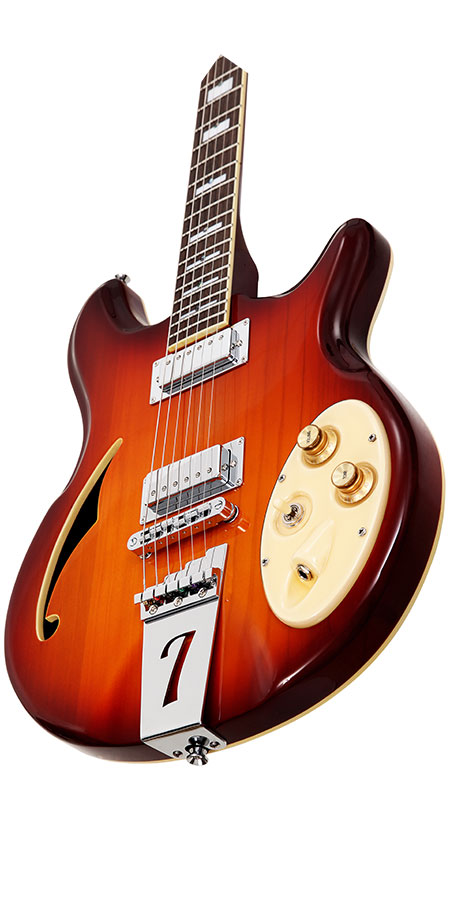 Italia Rimini 6 - Cherry Sunburst - Double cut electric guitar - Variation 1