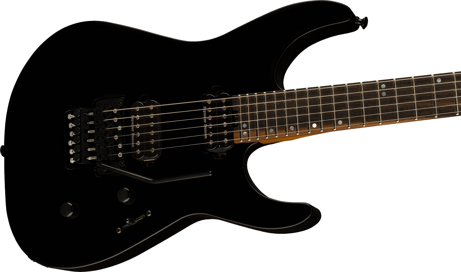 Jackson American Virtuoso 2h Seymour Duncan Fr Eb - Satin Black - Str shape electric guitar - Variation 2