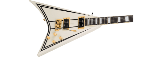Jackson Cd1 Legend Series Rhoad Limited Edition Trem Hh Eb - White With Black Bevels - Metal electric guitar - Variation 3