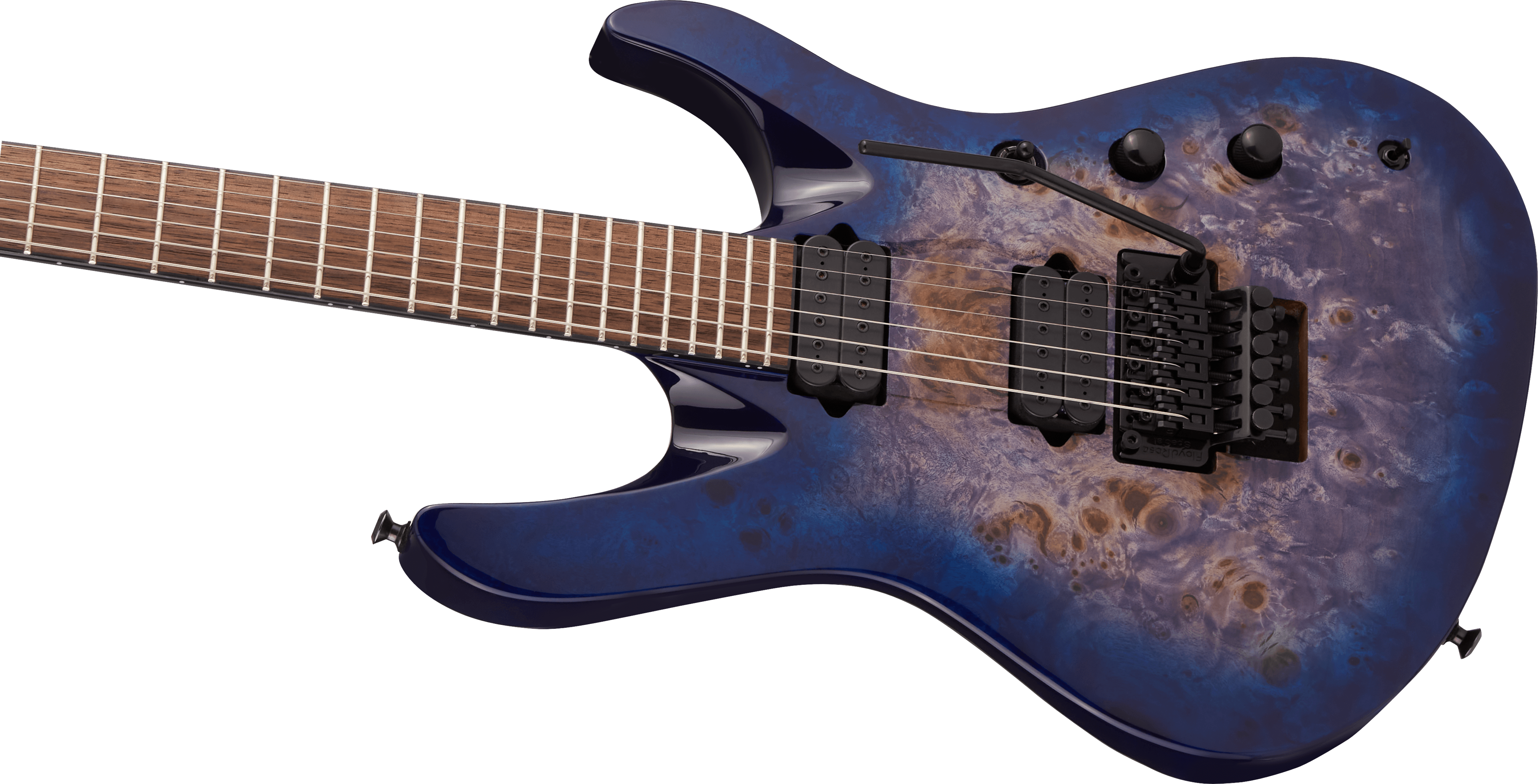 Jackson Chris Broderick Soloist 6 Pro 2h Dimarzio Fr Lau - Trans Blue Poplar - Str shape electric guitar - Variation 3