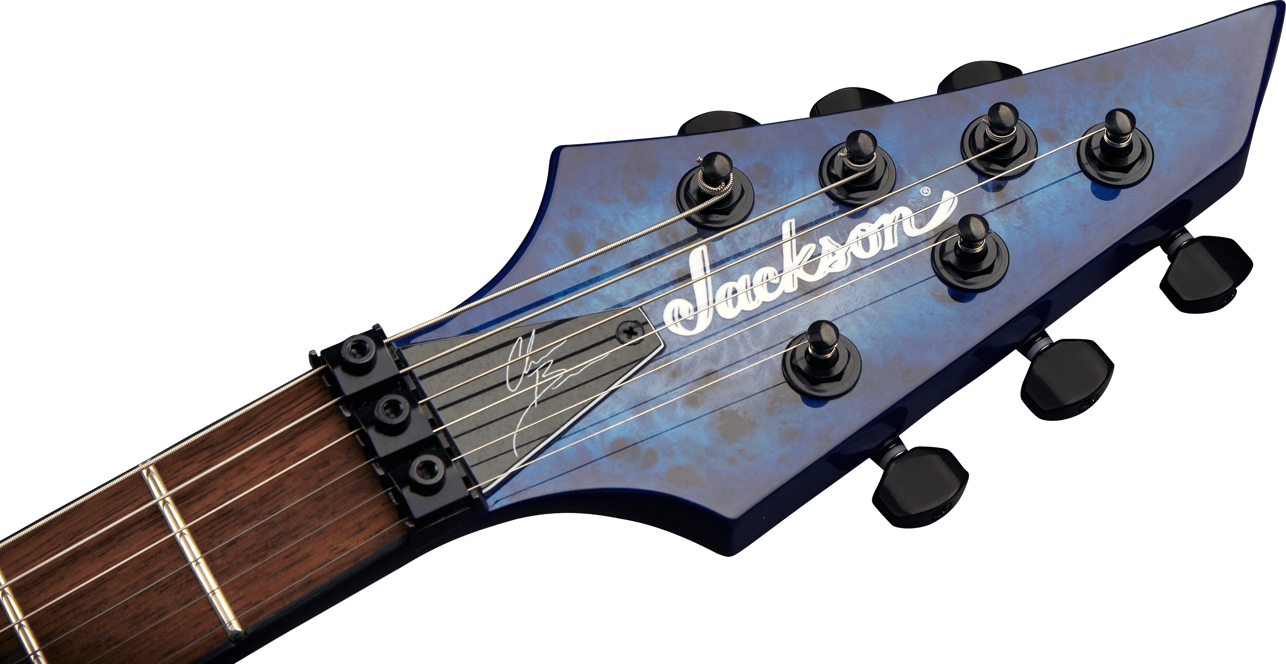 Jackson Chris Broderick Soloist 6 Pro 2h Dimarzio Fr Lau - Trans Blue Poplar - Str shape electric guitar - Variation 4