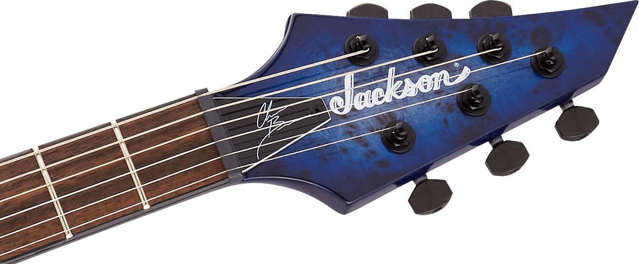 Jackson Chris Broderick Soloist 6 Pro 2h Dimarzio Ht Lau - Trans Blue Poplar - Str shape electric guitar - Variation 4