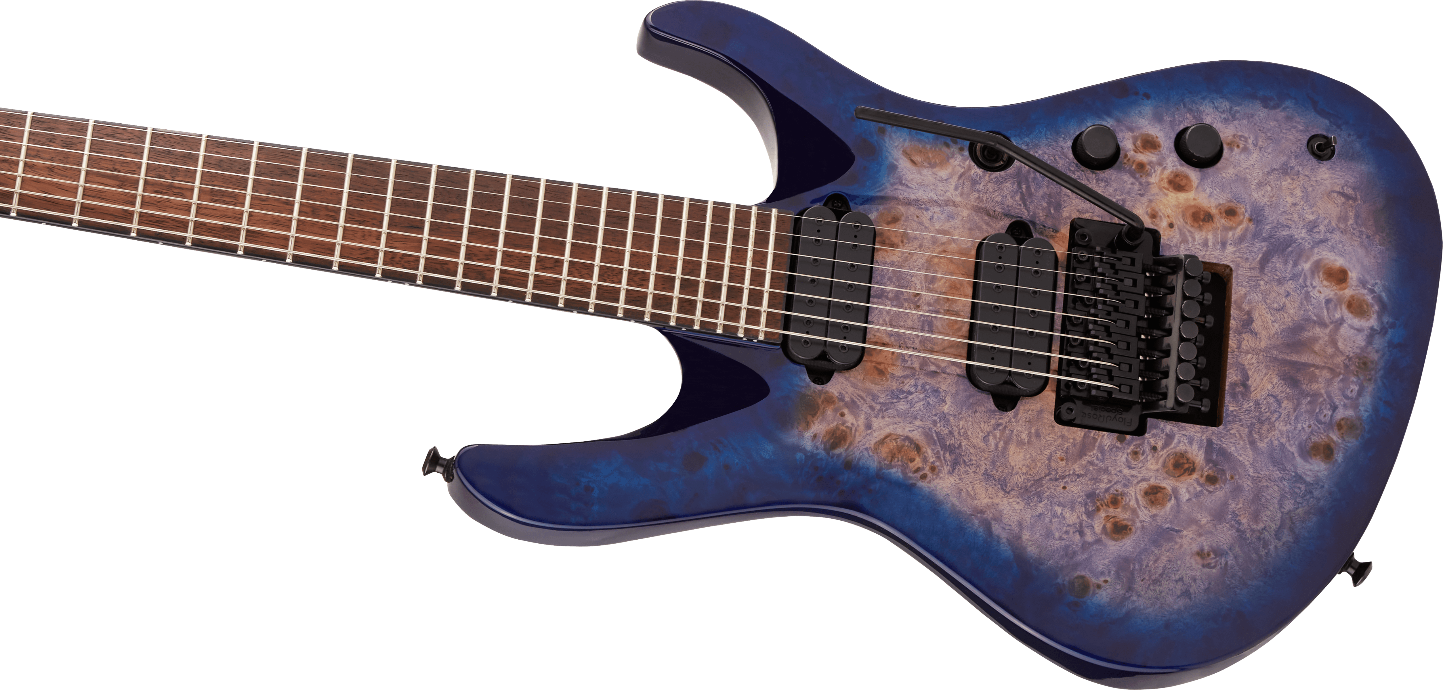 Jackson Chris Broderick Soloist 7 Pro Signature 2h Dimarzio Fr Lau - Trans Blue Poplar - 7 string electric guitar - Variation 3