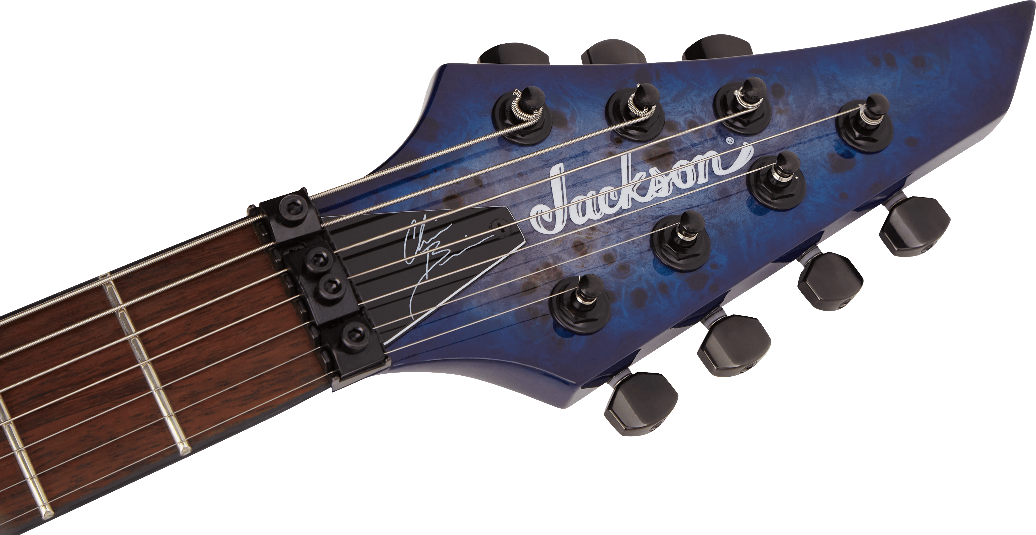 Jackson Chris Broderick Soloist 7 Pro Signature 2h Dimarzio Fr Lau - Trans Blue Poplar - 7 string electric guitar - Variation 4