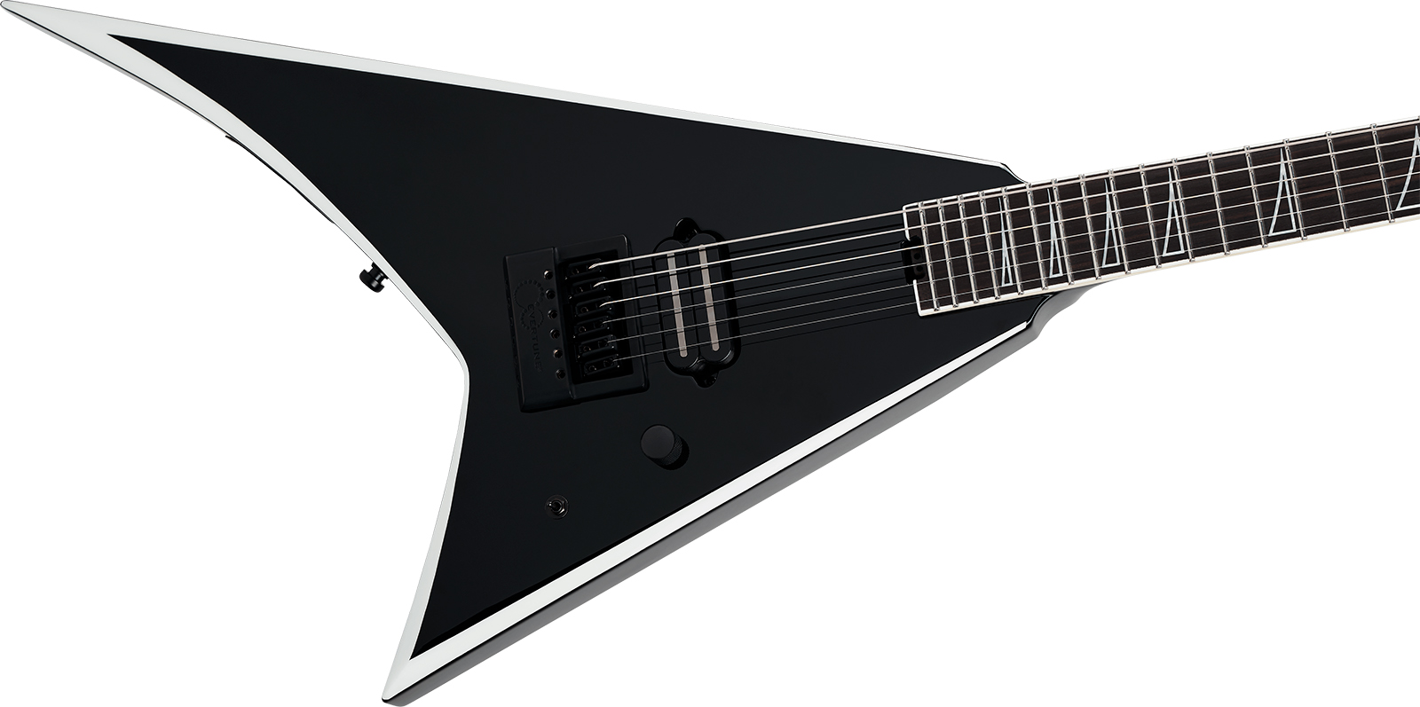 Jackson Christian Andrieu Rhoads Rr24 Evtn Cor Signature Cor 1h Fishman Fluence Ht Eb - Black W/ White Bevels - Signature electric guitar - Variation 