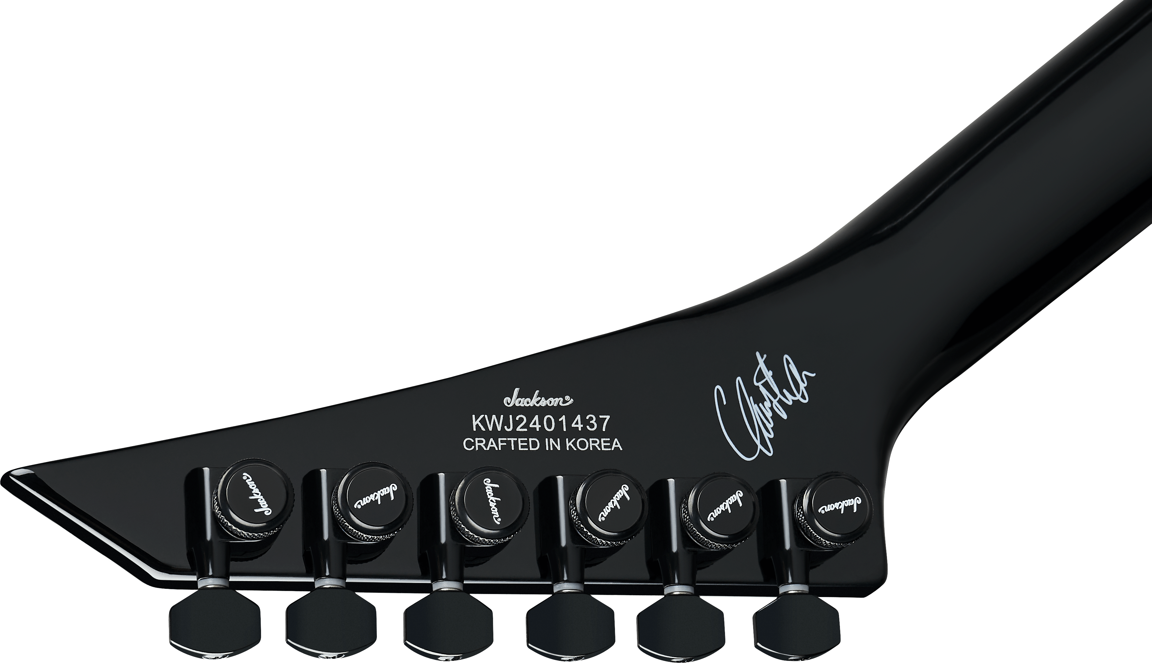 Jackson Christian Andrieu Rhoads Rr24 Evtn Cor Signature Cor 1h Fishman Fluence Ht Eb - Black W/ White Bevels - Signature electric guitar - Variation 