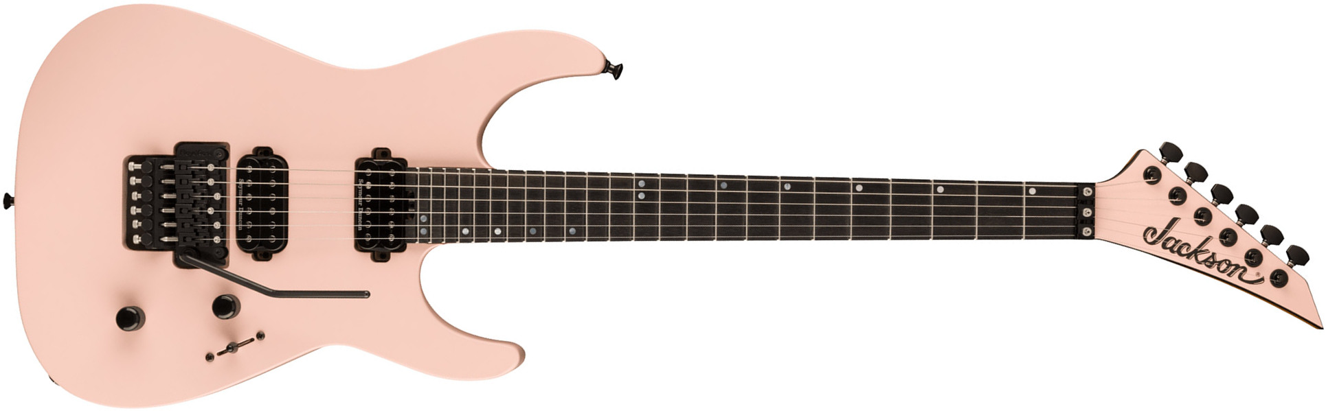 Jackson American Virtuoso Usa 2h Seymour Duncan Fr Eb - Satin Shell Pink - Str shape electric guitar - Main picture