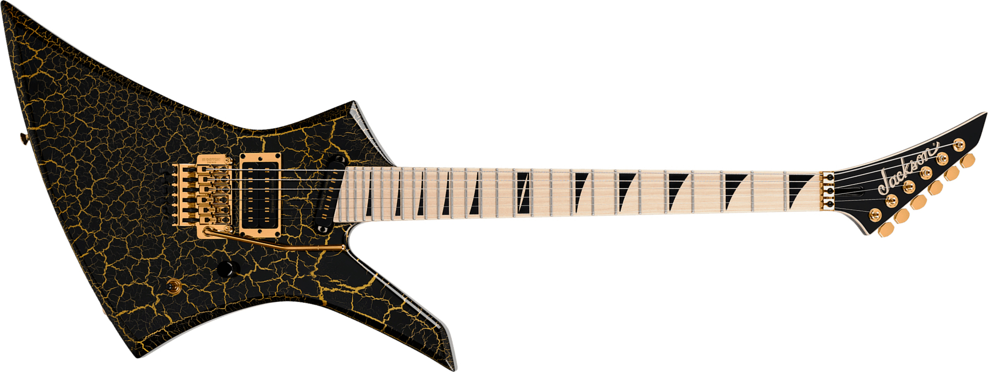 Jackson Brandon Ellis Kelly Ke27 Signature Pro Plus Hs Seymour Duncan Fr Mn - Gold Crackle - Metal electric guitar - Main picture