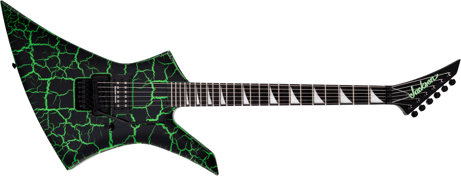 Jackson Brandon Ellis Kelly Pro Signature 1h Seymour Duncan Fr Eb - Green Crackle - Metal electric guitar - Main picture