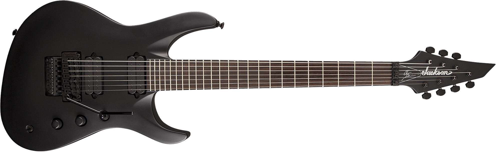 Jackson Chris Broderick Soloist 7 Pro - Satin Black - 7 string electric guitar - Main picture