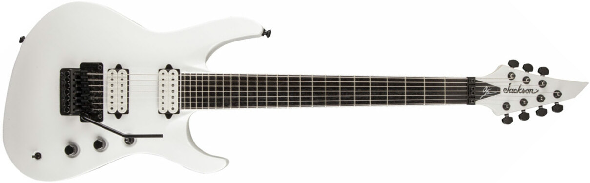 Jackson Chris Broderick Soloist 7 Pro Hh Dimarzio Fr Rw - Snow White - 7 string electric guitar - Main picture