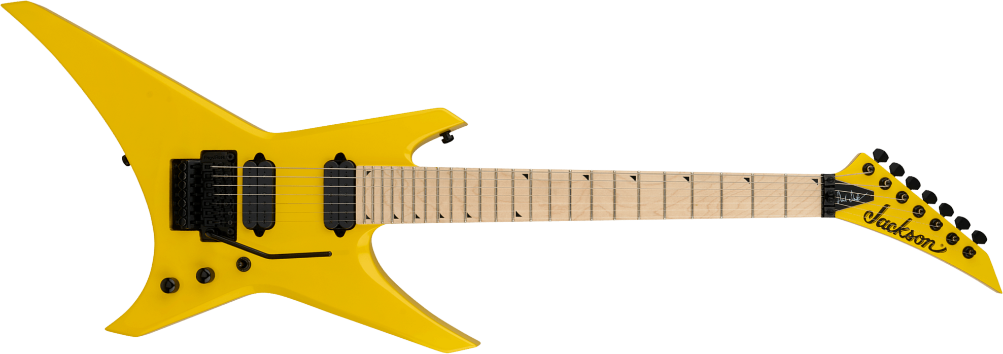 Jackson Dave Davidson Wr7 Pro Signature 7c Baryton 2h Dimarzio Fr Mn - Ferrari Yellow - Baritone guitar - Main picture
