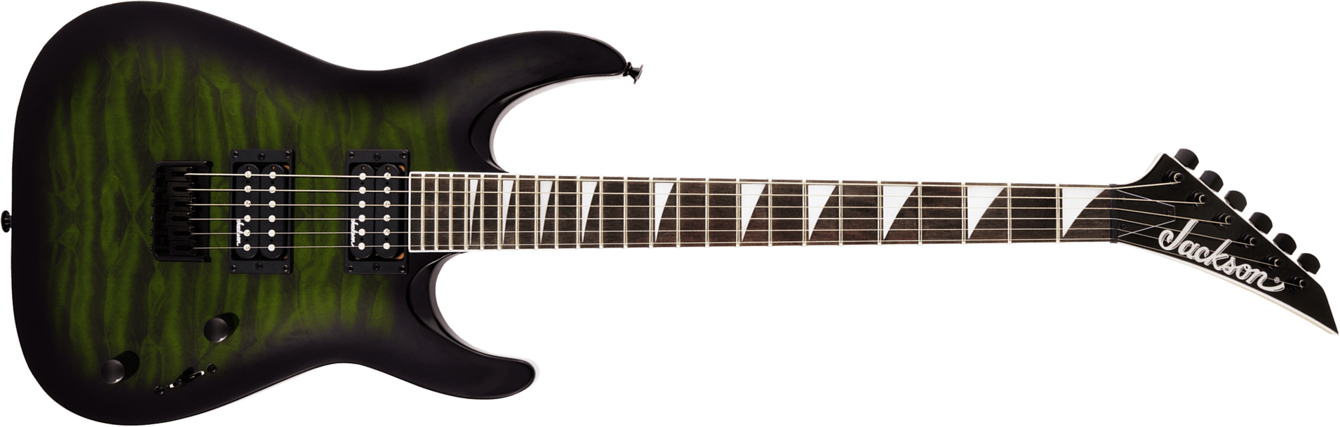 Jackson Dinky Arch Top Js32q Dka  Ht 2h Ama - Trans Green Burst - Metal electric guitar - Main picture