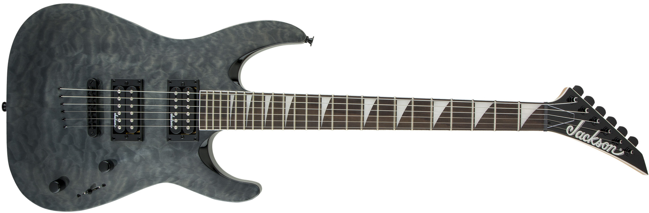 Jackson Dinky Arch Top Js32tq Dka  Hh Ht Ama - Transparent Black - Metal electric guitar - Main picture