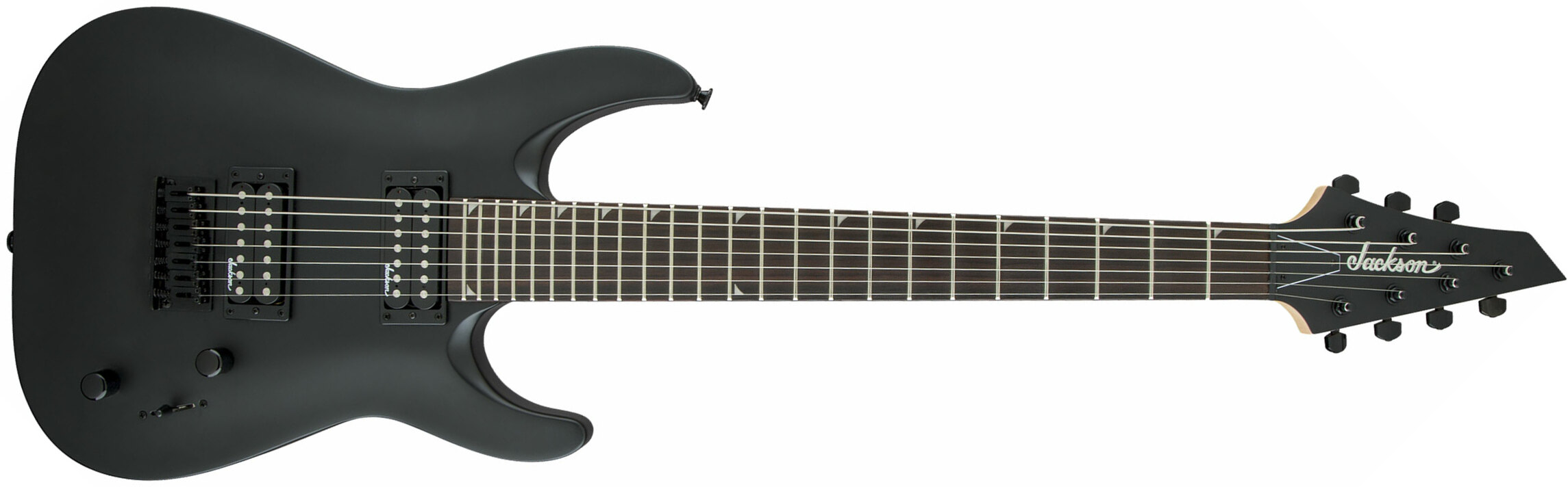 Jackson Dinky Archtop Js22-7 Dka 2h Ht Ama - Satin Black - 7 string electric guitar - Main picture