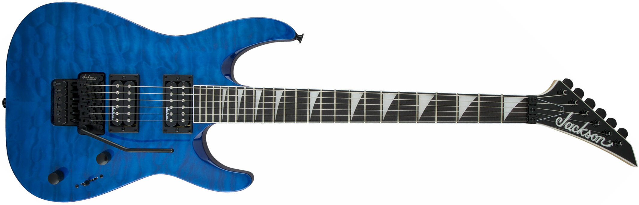 Jackson Dinky Archtop Js32q Dka 2h Fr Ama - Trans Blue - Double cut electric guitar - Main picture