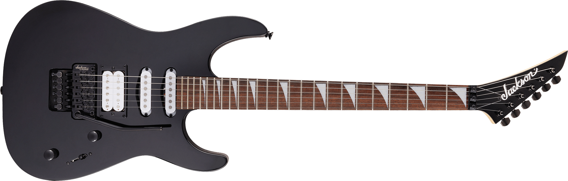 Jackson Dinky Dk3xr Hss Fr Lau - Gloss Black - Str shape electric guitar - Main picture