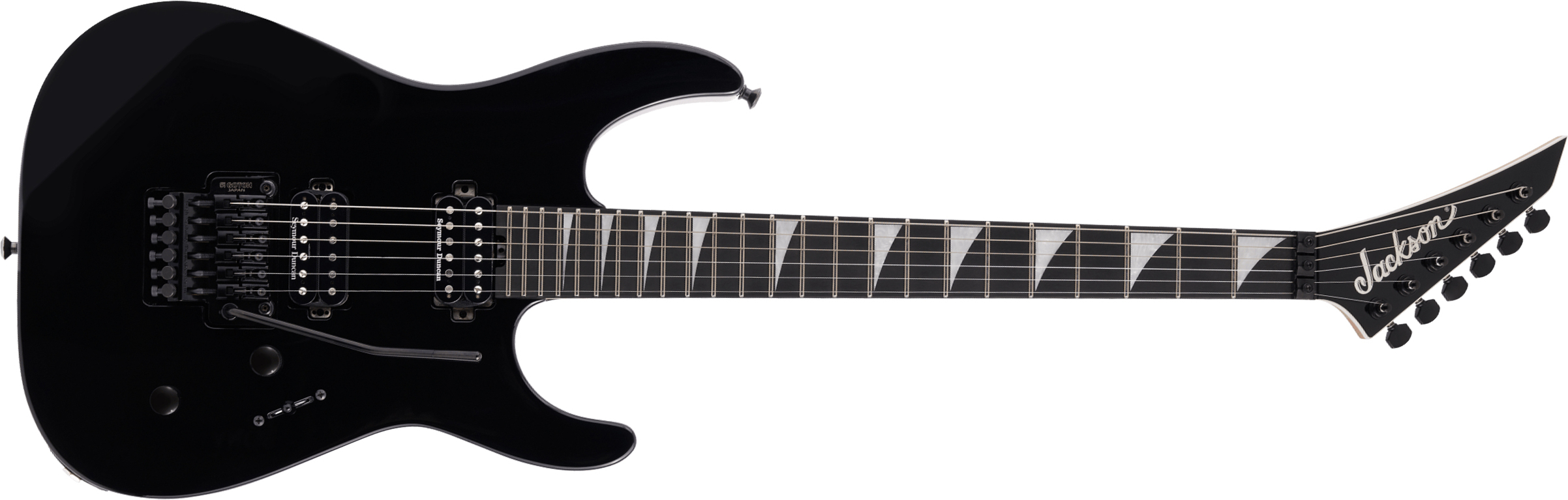 Jackson Dinky Dkr Mah Mj Jap 2h Seymour Duncan Fr Eb - Black - Str shape electric guitar - Main picture