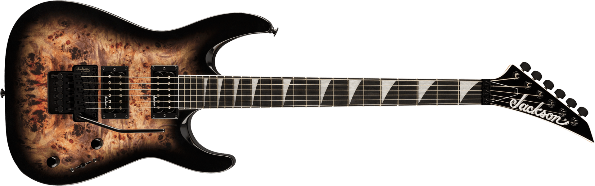 Jackson Dinky Js32 Dkap 2h Fr Ama - Transparent Black Burst - Str shape electric guitar - Main picture