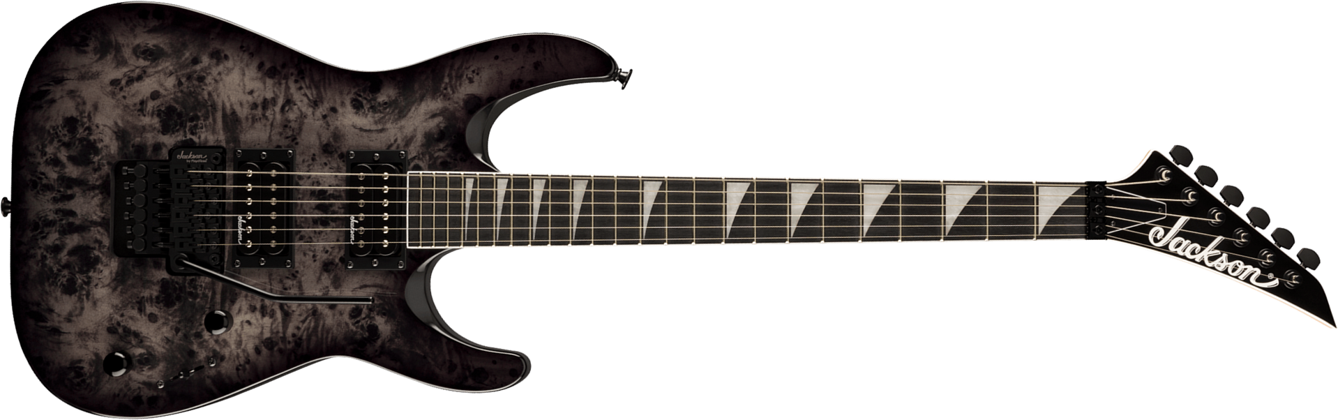 Jackson Dinky Js32 Dkap 2h Fr Ama - Transparent Black - Str shape electric guitar - Main picture