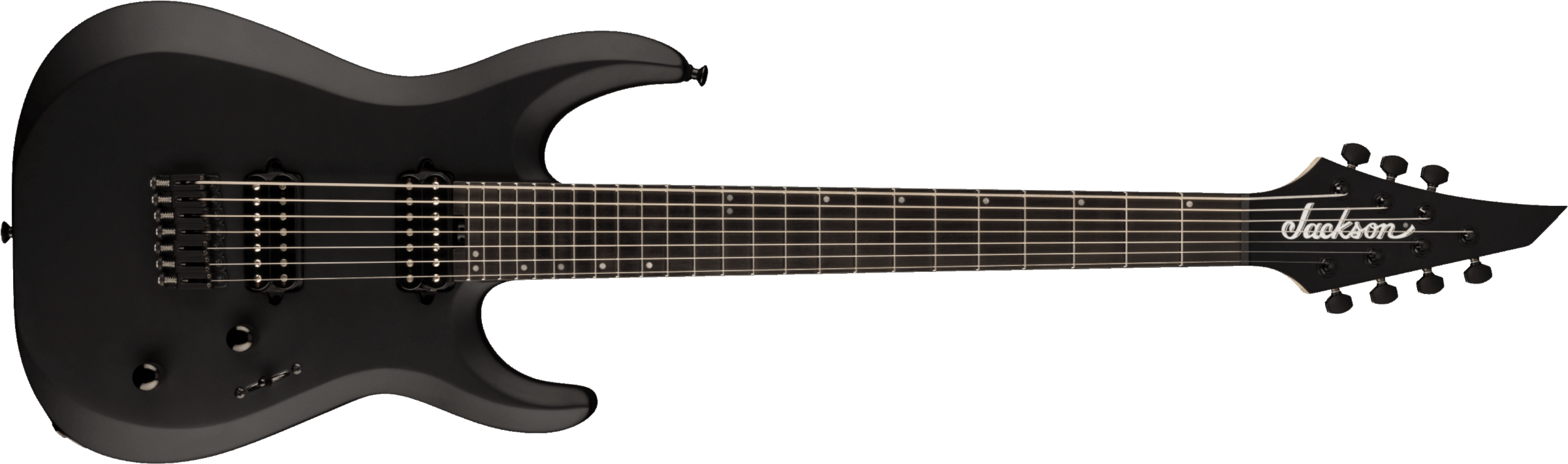 Jackson Dinky Mdk Ht7 Pro Plus 2h Bare Knuckle Eb - Satin Black - 7 string electric guitar - Main picture