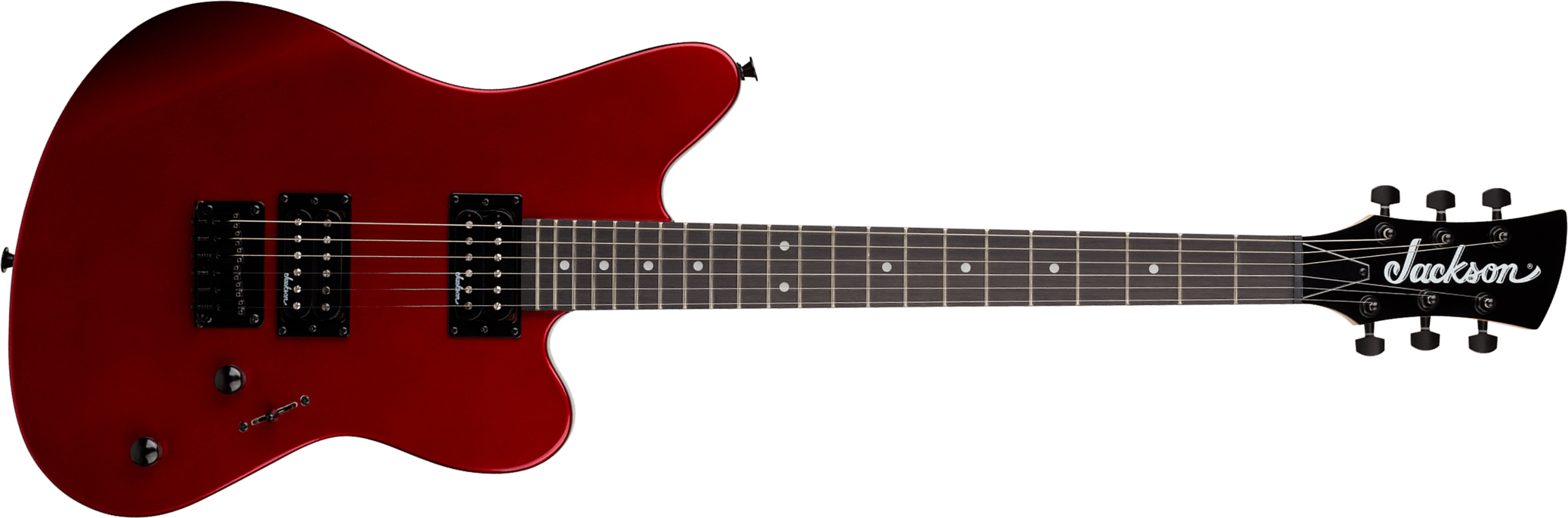 Jackson Js22 Surfcaster 2h Ht Ama - Metallic Red - Retro rock electric guitar - Main picture