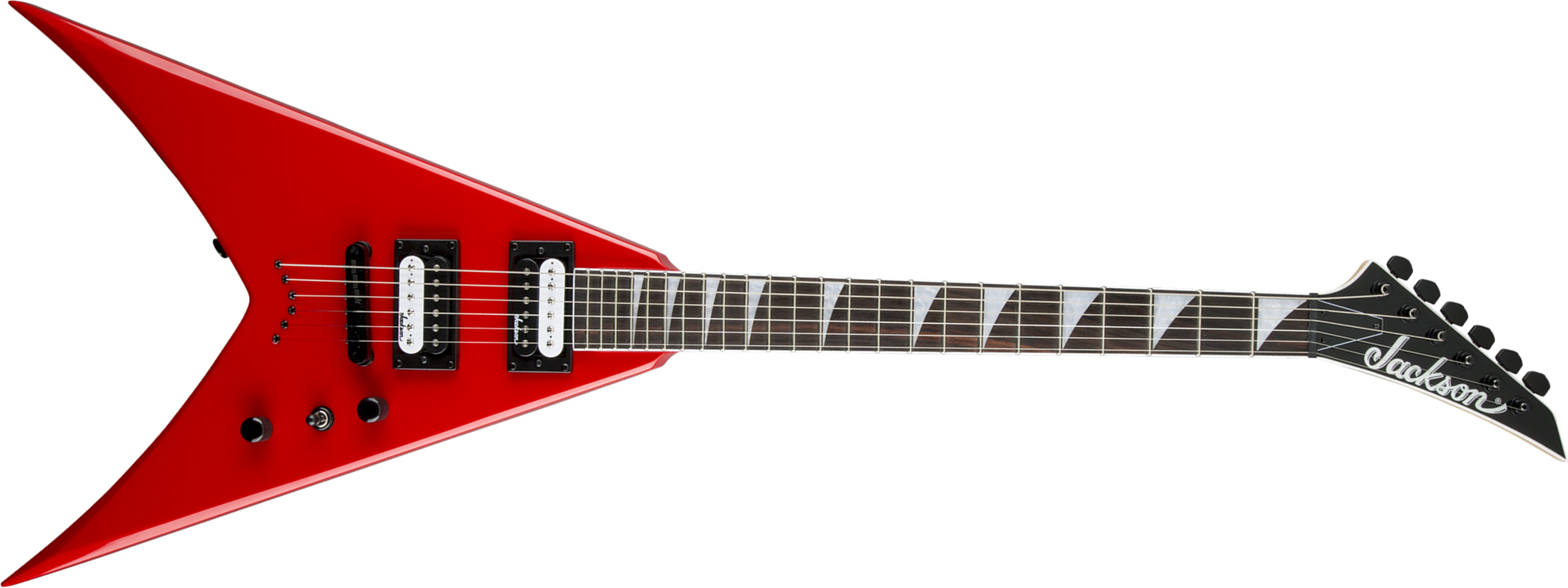 Jackson King V Js32t 2h Ht Ama - Ferrari Red - Metal electric guitar - Main picture