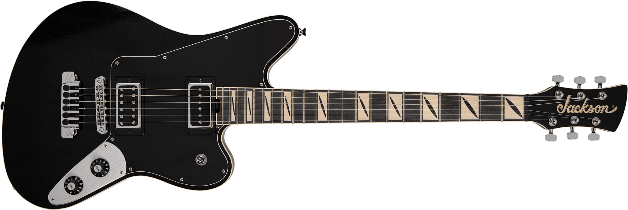 Jackson Lee Malia Lm87 Pro Signature 2h Ht Ama - Open-pore Black Semi-gloss - Retro rock electric guitar - Main picture