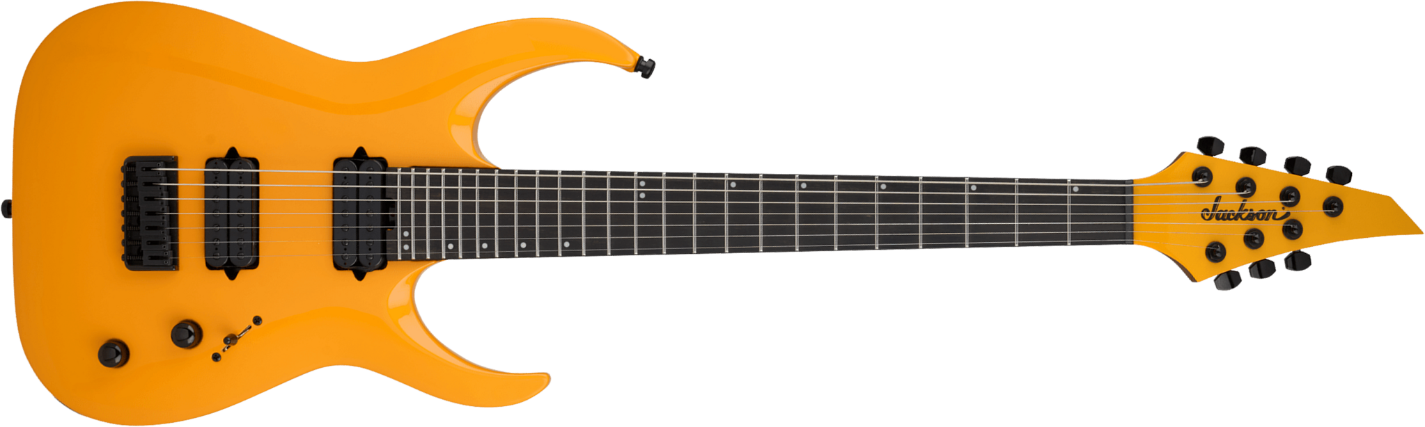 Jackson Misha Mansoor Juggernaut Ht7 Pro Signature 7c Baryton 2h Ht Eb - Signal Yellow - Baritone guitar - Main picture