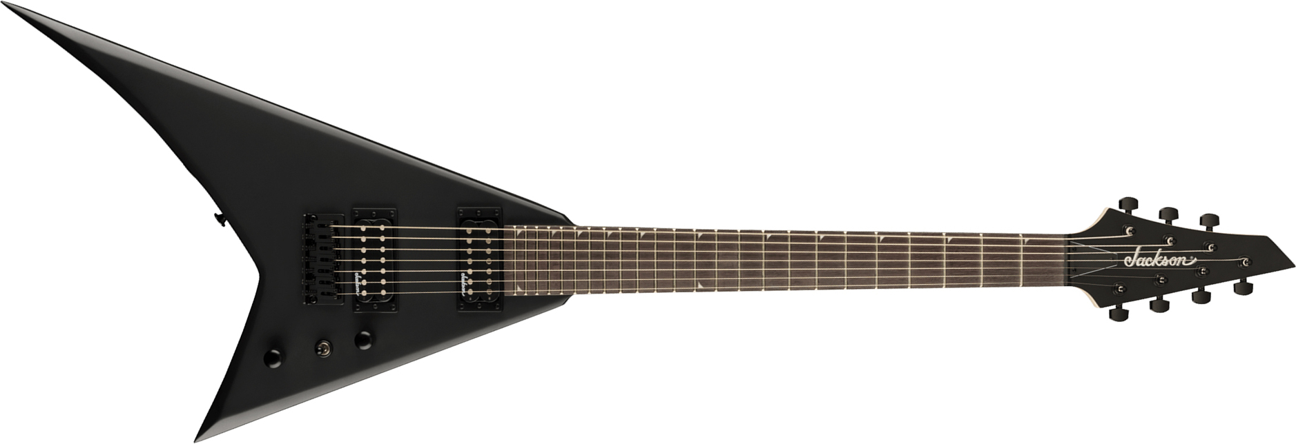 Jackson Rhoads Js22-7 Rr 7c Baryton 2h Fr Ama - Satin Black - Baritone guitar - Main picture