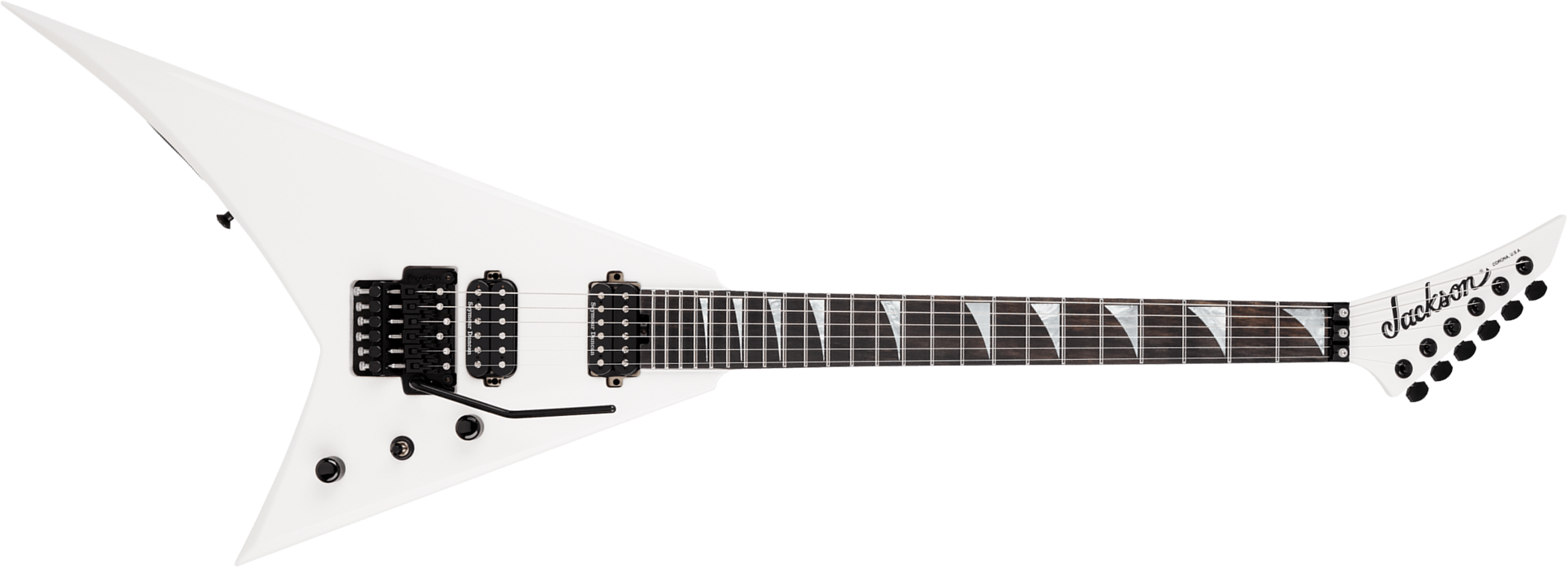 Jackson Rhoads Rr24 American 2h Seymour Duncan Fr Eb - Snow White - Metal electric guitar - Main picture
