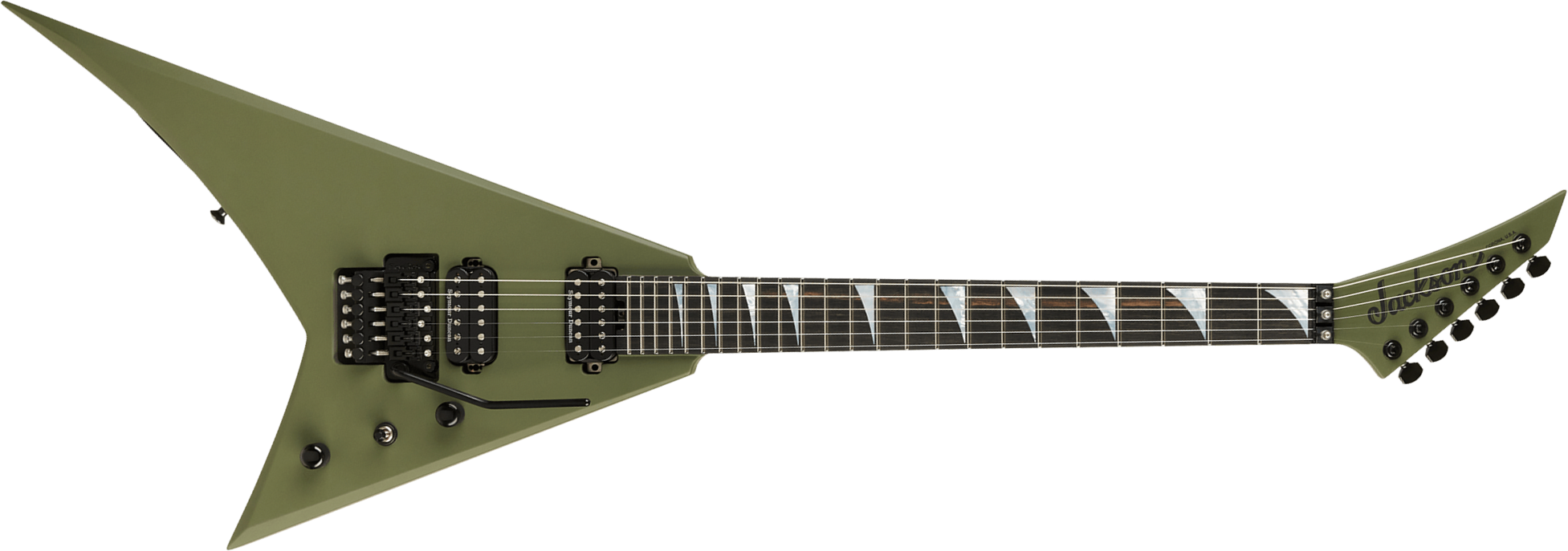 Jackson Rhoads Rr24 American 2h Seymour Duncan Fr Eb - Matte Army Drab - Metal electric guitar - Main picture