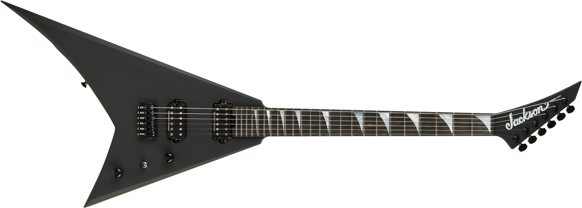 Jackson Rhoads Rr24 Rr24 Ht American 2h Seymour Duncan Ht Eb - Satin Black - Metal electric guitar - Main picture