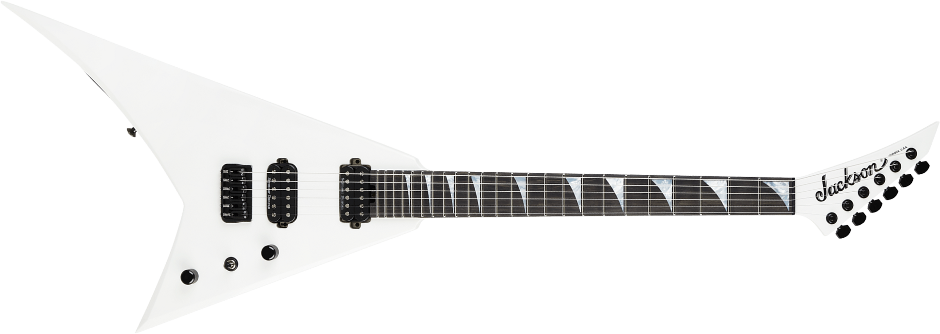Jackson Rhoads Rr24 Rr24 Ht American 2h Seymour Duncan Ht Eb - Snow White - Metal electric guitar - Main picture